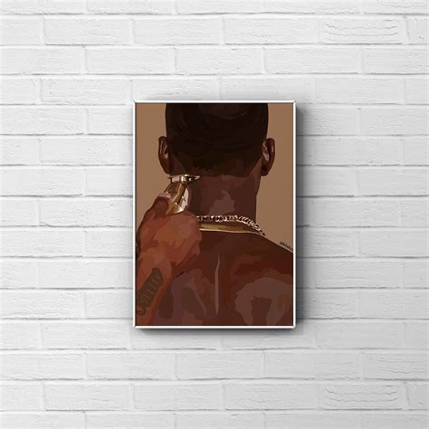 Fade Black Printable Art Wall Poster Black Men Art Print Black Owned ...