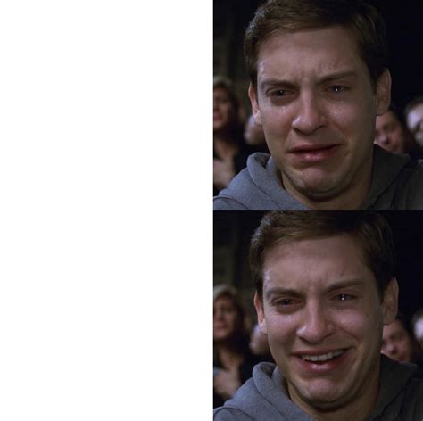 Crying and laughing Tobey Maguire : r/MemeTemplatesOfficial