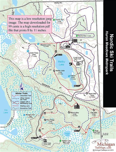 Huron Meadows Metropark - Ski Trails