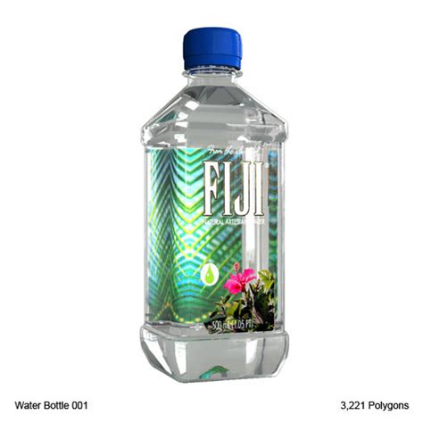 3d model fiji water bottle