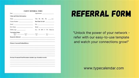 Free Printable Referral Form Template - Streamline Your Workflow