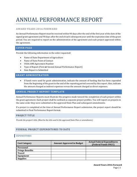 Annual Performance Report Form - Fill Out, Sign Online and Download PDF ...