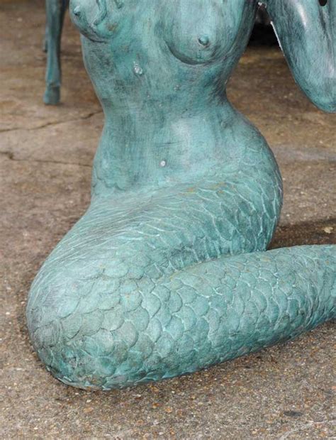 Large Bronze Mermaid Sculpture Fountain Garden Art