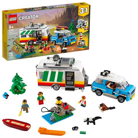 LEGO Creator 3in1 Caravan Family Holiday 31108 Building Toy for Kids Ages 9+ (766 Pieces ...