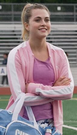 WornOnTV: Chloe’s pink track jacket on 13 Reasons Why | Anne Winters | Clothes and Wardrobe from TV