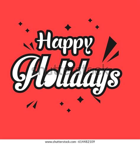 Happy Holidays Logo Vector Template Stock Vector (Royalty Free ...