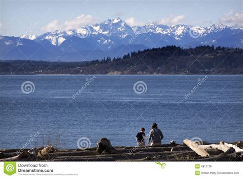 Day at the Beach Edmonds Washington Stock Photo - Image of ocean, rocks ...