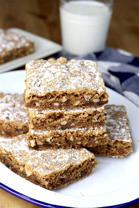 Old Fashioned Date Bars {with Nuts} - Miss in the Kitchen