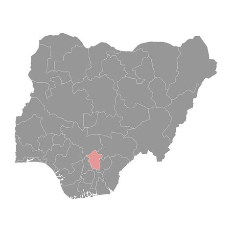 Enugu state map, administrative division of the country of Nigeria. Vector illustration ...