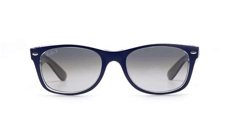 Ray-Ban New Wayfarer Blue RB2132 6053/M3 55-18 Polarized | Visiofactory