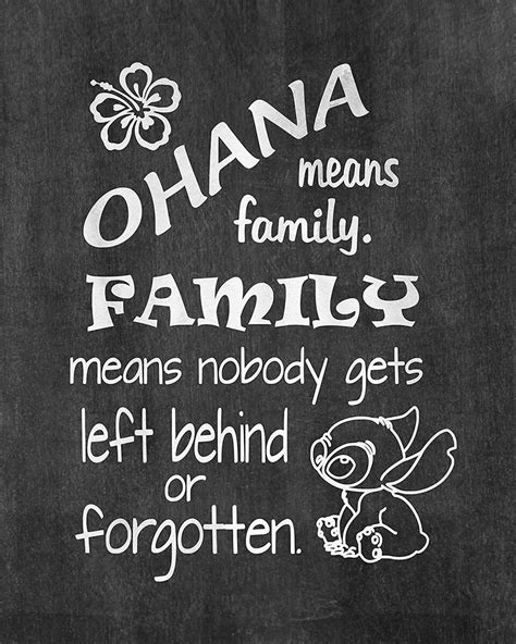 Ohana Means Family Quote Lilo And Stitch