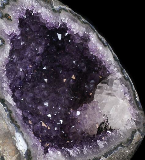 10.6" Amethyst Crystal Geode with Calcite Crystal For Sale (#37727) - FossilEra.com