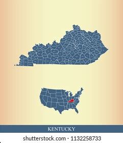 Kentucky County Map Vector Outline Counties Stock Vector (Royalty Free) 1132258733 | Shutterstock