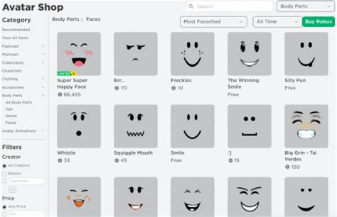 All 631 Roblox Faces Tier List (Community Rankings) - TierMaker