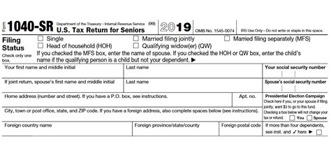 Form 1040 SR Should You Use It For Your 2019 Tax Return | 2021 Tax Forms 1040 Printable