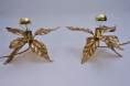 Willy Daro style brass flower table lamps by Massive, 1970`s Belgian in Antique & Vintage Table ...