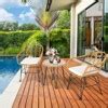 Tangkula 3 Pieces Patio Furniture Set W/tempered Glass Coffee Table Set For Garden And Backyard ...