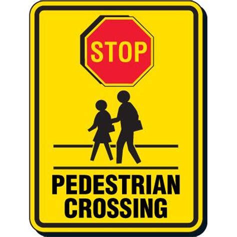 Stop Pedestrian Crossing Sign | Etsy