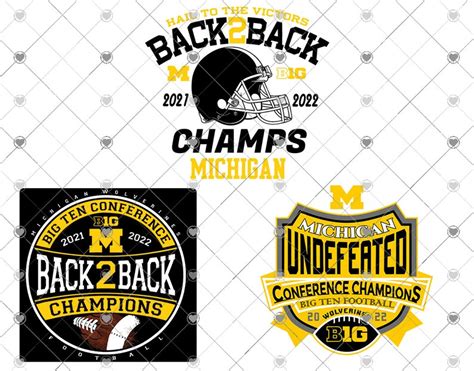 Michigan Wolverines Big Ten Champs 2022 Svg Bundle Back 2 - Etsy