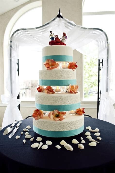 Little Mermaid Wedding Cakes | Wedding cakes, Little mermaid wedding ...