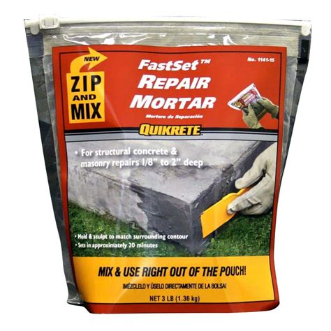 Quikrete 3 lb. Zip and Mix Repair Concrete Mortar 124115 - The Home Depot