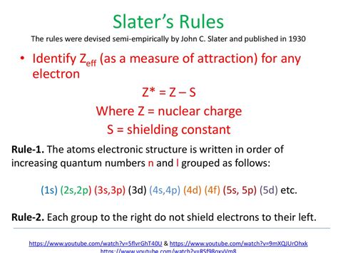 How To Calculate Zeff Using Slater S Rule - slideshare