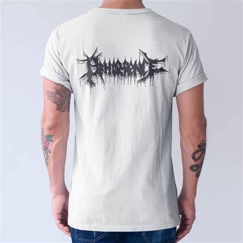 Abhorrence Band T-Shirt, Abhorrence Logo White Tee Shirt, Death Metal Merch – Metal Merch T ...