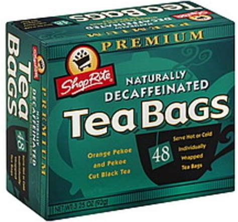 ShopRite Premium, Decaffeinated Tea Bags - 48 ea, Nutrition Information ...