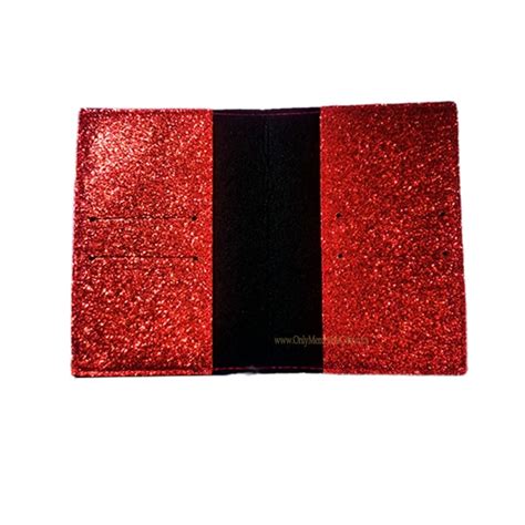 Red Shimmery Passport Cover - Only Memorable Gifts