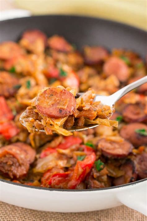 Cabbage and Sausage Recipe (Low Carb, Whole30) | Delicious Meets Healthy