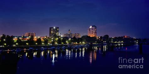 Augusta GA Skyline at Night Panorama Photograph by The Photourist ...