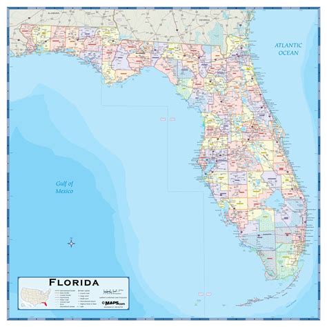 Printable Florida County Map