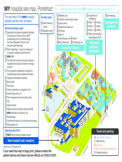 Pontefract Hospital Map - Fill Online, Printable, Fillable, Blank | pdfFiller