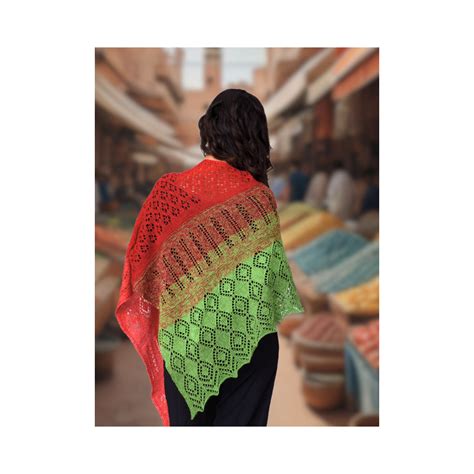 Knitting pattern lace shawl TOMATO