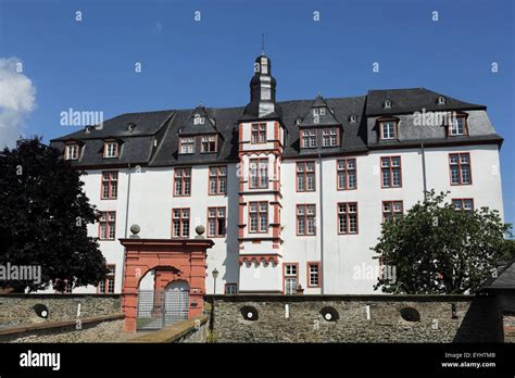 The Renaissance style Schloss Idstein, the castle in Idstein, Germany. The building houses a ...