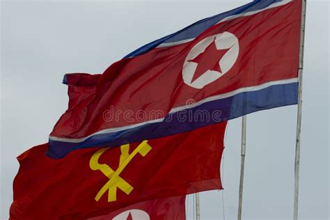 Dprk North Korea Flags Pyongyang Stock Photos - Free & Royalty-Free ...