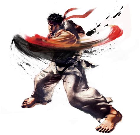 Transparent Ryu artwork from Super Street Fighter 4