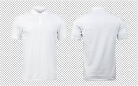 Premium PSD | White Polo mockup front and back used as design template.