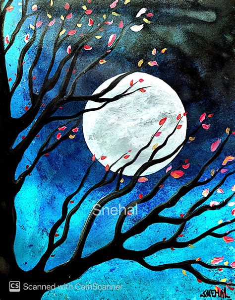 Moon Abstract Painting By Our Originals Reproduction ...