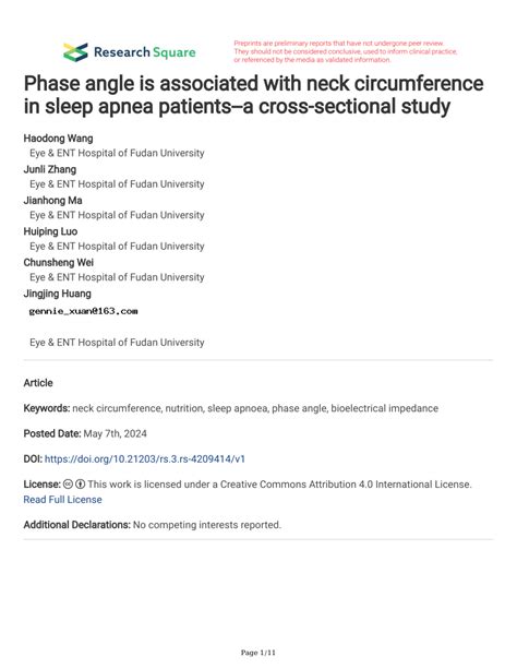 (PDF) Phase angle is associated with neck circumference in sleep apnea patients--a cross ...