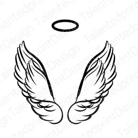 Angel Wings SVG Angel Wing Vector Angel Svg Halo Svg Angel Wings Clipart Angel Cricut Angel Cut ...