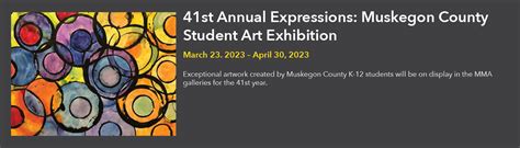 Upcoming Exhibitions 2023-4 Expressions - Muskegon Art Museum Muskegon ...