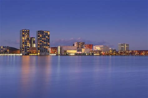 Skyline of the City of Almere in the Netherlands Stock Photo - Image of ...