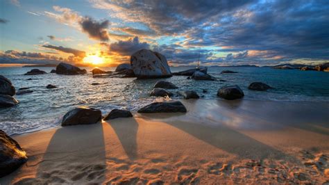 nature, Sea, Beach, Sunset, Rock Wallpapers HD / Desktop and Mobile Backgrounds