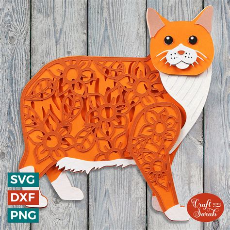 Manx Layered SVG | Layered Manx Cat Cutting File – Craft with Sarah