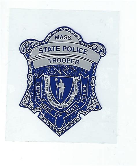 MA. STATE POLICE BADGE PATCH OFFICIAL STICKER