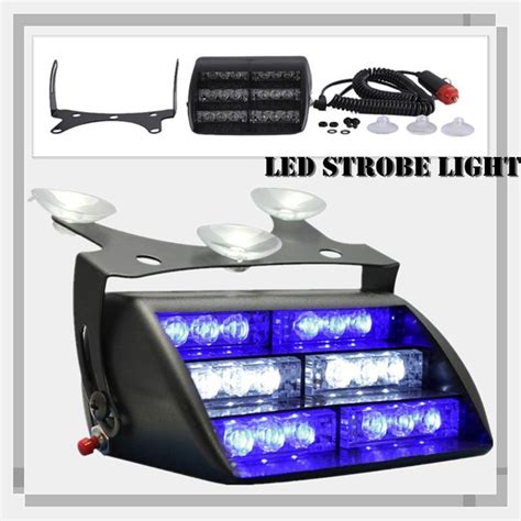 18 Led Windshield Warning Light Flash Patterns Car Strobe Flashing ...