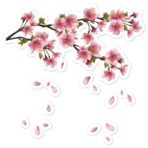 CHERRY BLOSSOM STICKER, Sakura Blossoms Vinyl Laptop Decal, Aesthetic ...