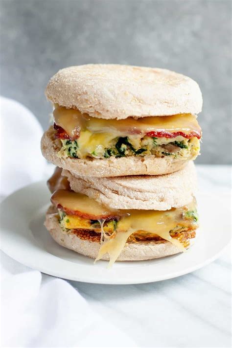 Healthy Meal Prep Breakfast Sandwiches | Wholefully