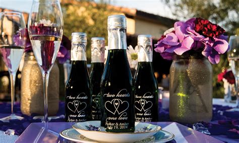 Up to 56% Off Personalized Mini Wedding Wine Bottles | Groupon